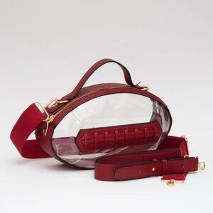 NWT Burgundy Clear Stadium Approved Bag Game Day Crossbody Football Purse
